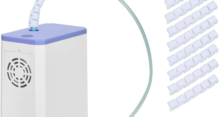 10 pack oxygen tubing support crimp straightener for portable oxygen concentrator oxygen hose oxygen tubes nasal cannula