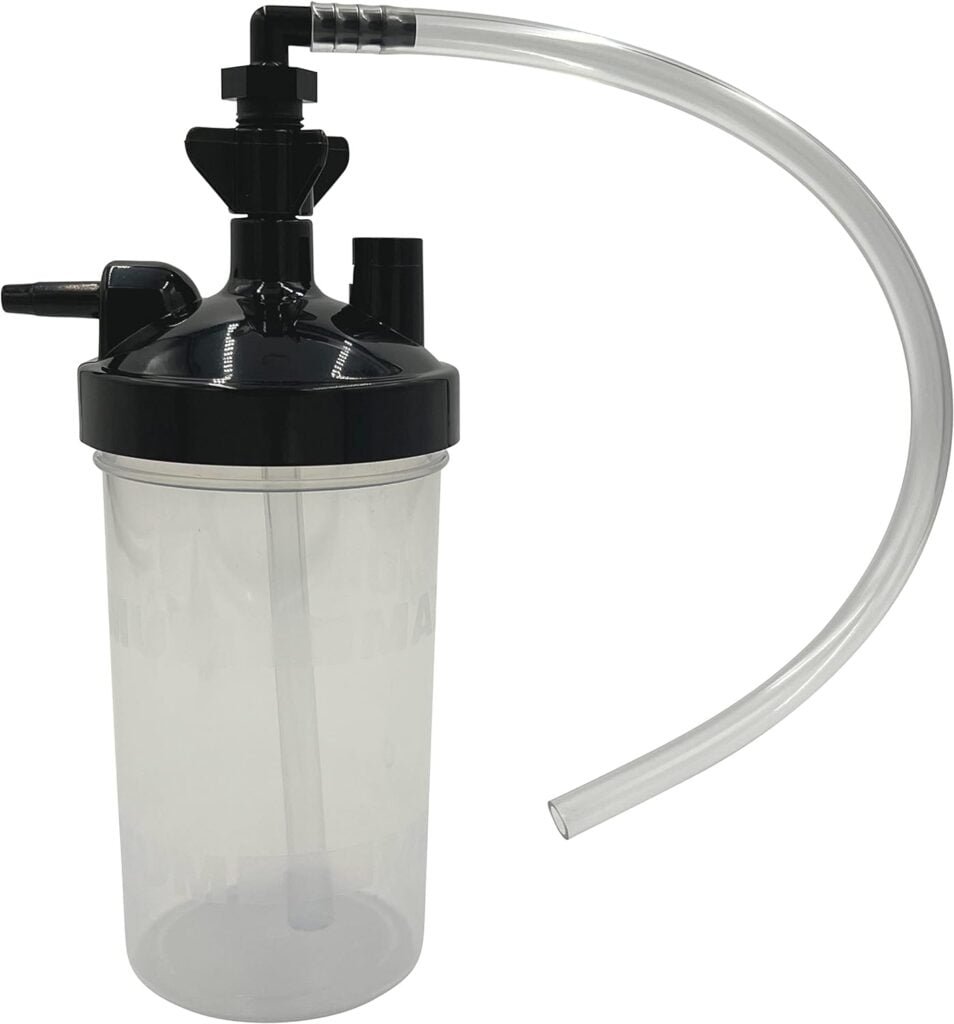 1pk oxygen humidifier bottle 350ml wpressure relief valve 12 adapter tubing oxygen concentrator humidifier bottle for th