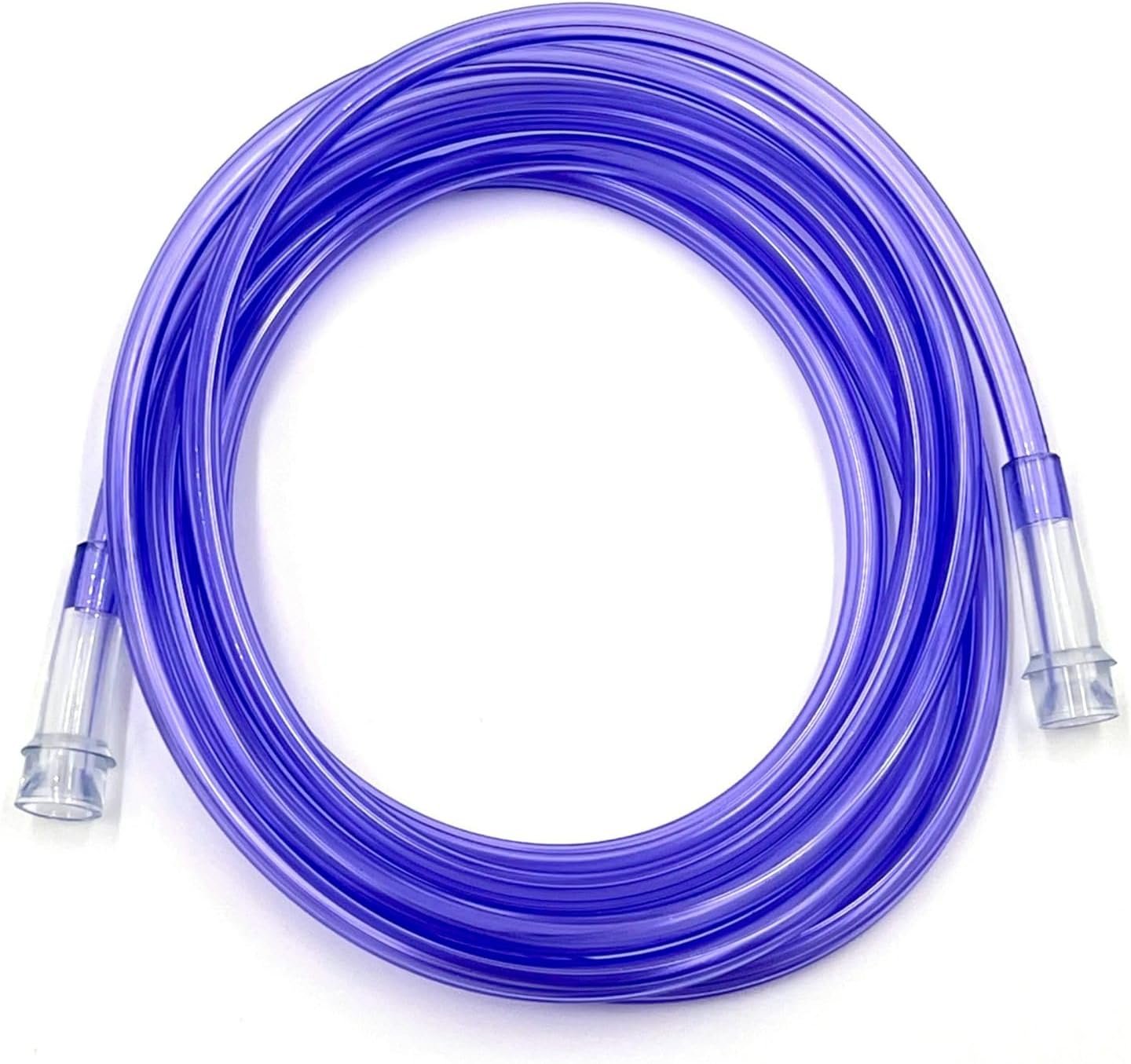 25Ft Oxygen Supply Tubing, Crush Resistant, Standard Connectors for Nasal Cannulas, Cannula Nasal Tubing, Oxygen Concentrator - Purple