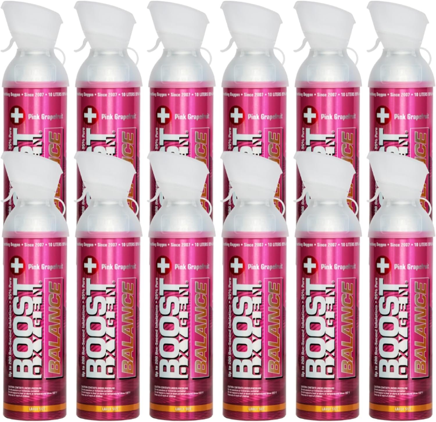 3 Pack Large 10-Liter Boost Oxygen Portable Pure Canned Natural Oxygen Canister Bottle for High Altitudes, Athletes, and More, Flavorless…