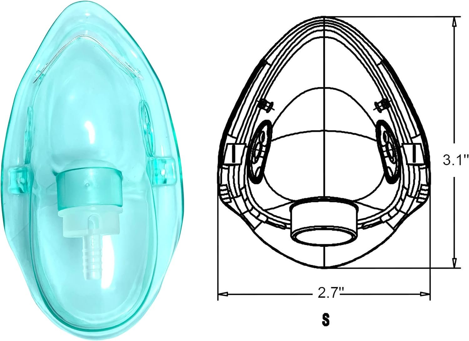 4 Packs Adult Europe Standard Oxygen Mask with 6.6 Tubing and Adjustable Elastic Strap - Size L+ 4 Packs Adult Europe Standard Oxygen Mask with 6.6 Tubing and Adjustable Elastic Strap - Size L+