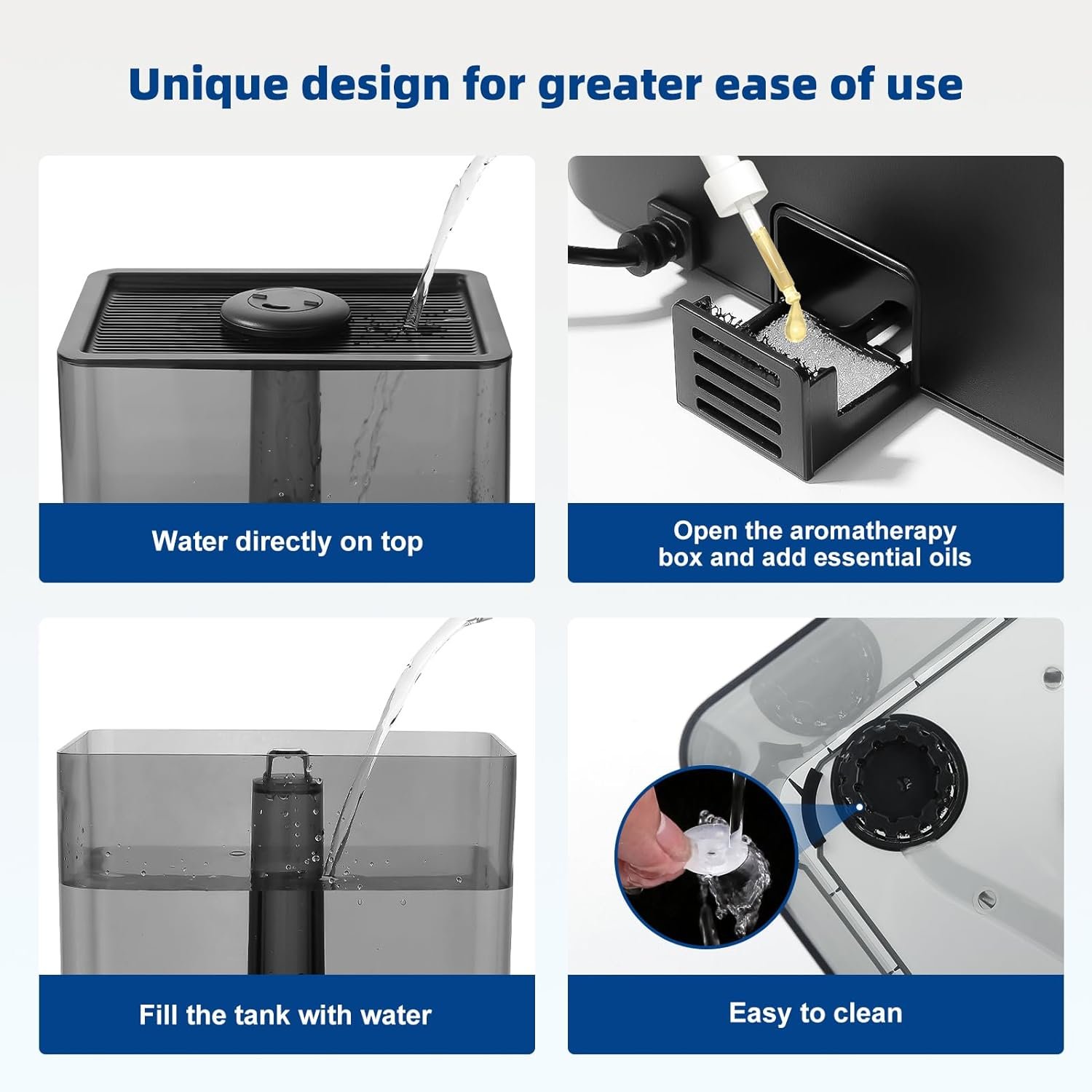 6L Humidifiers for Bedroom Large Room, Cool and Warm Mist Humidifiers for Nursery Plants, Mist Top Fill Desk Humidifiers Essential Oil Diffuser with Adjustable Mist,360°Nozzle,Auto Shut-Off-Black 6L Humidifiers for Bedroom Large Room, Cool and Warm Mist Humidifiers for Nursery Plants, Mist Top Fill Desk Humidifiers Essential Oil Diffuser with Adjustable Mist,360°Nozzle,Auto Shut-Off-Black