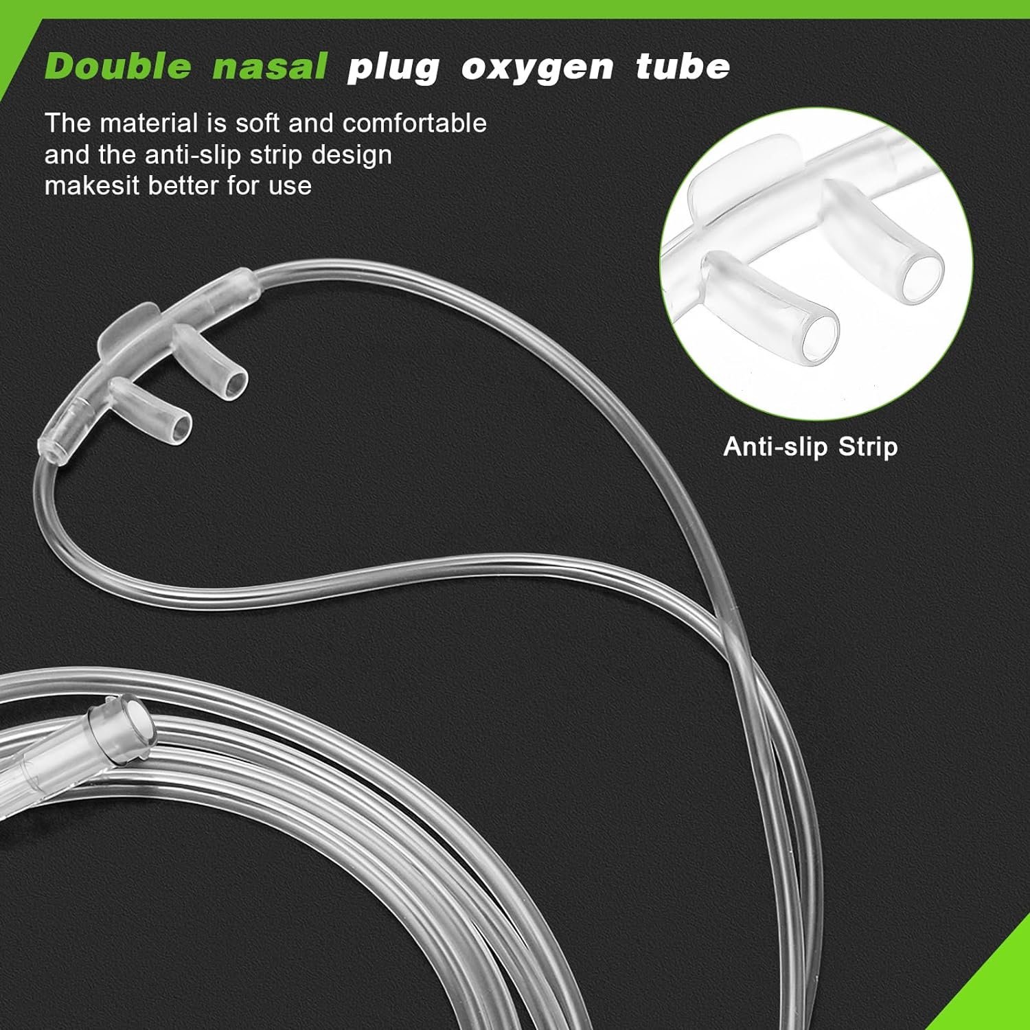 Adult Soft Nasal Oxygen Cannula Kit(10 Pack) - 7-ft Nasal Tubing for Oxygen, Included 5PCS Nasal Cannula Oxygen Tubing  5PCS Tubing Connectors, Standard Connector