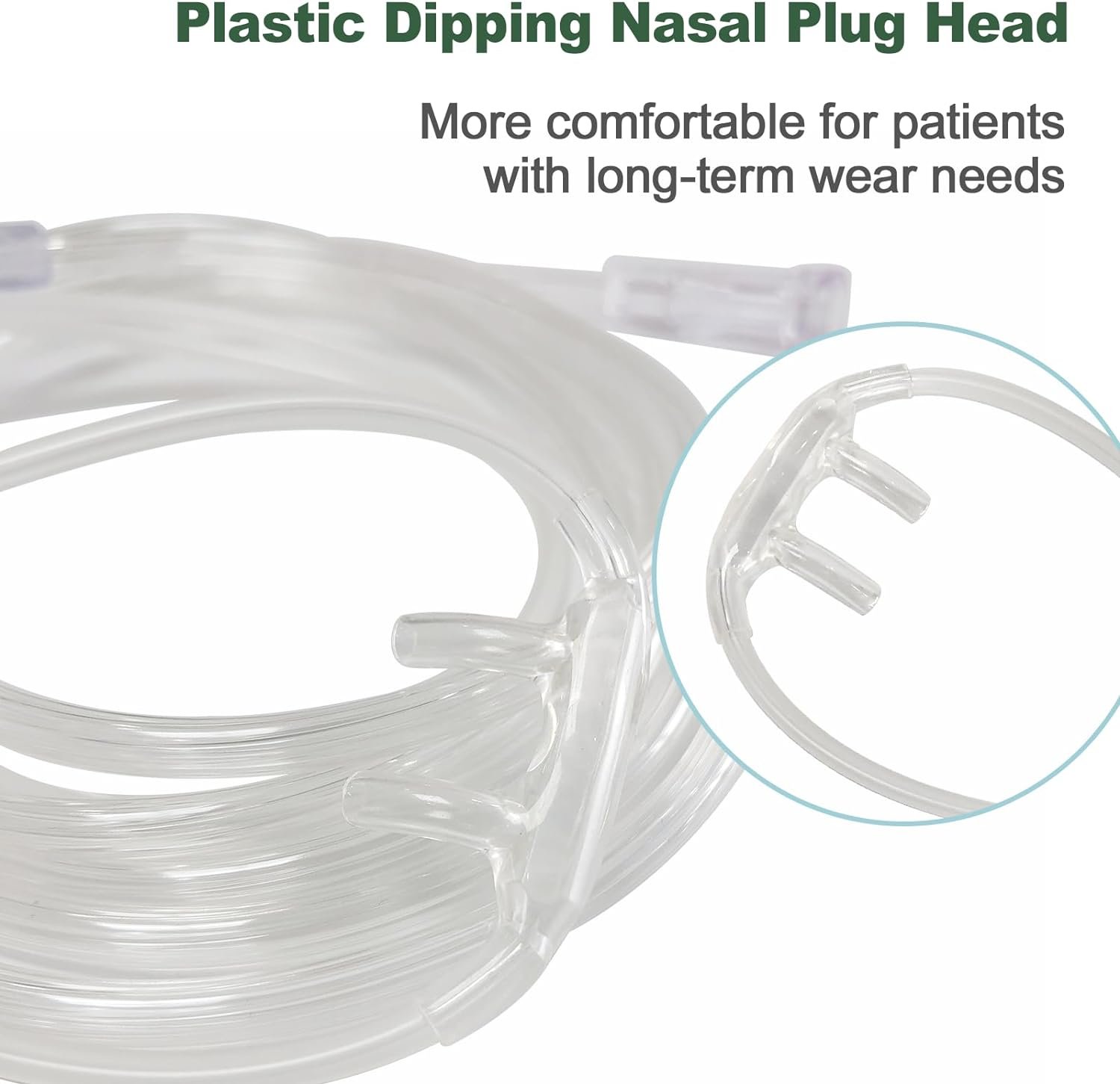 Adult Standard Nasal Cannula, 8.2 ft Cannula Nasal Tubing with Softer Nasal Plug Head for Oxygen, Kink Resistant Nasal Oxygen Cannula for Long-Term Use Patients (5 Pack) Adult Standard Nasal Cannula, 8.2 ft Cannula Nasal Tubing with Softer Nasal Plug Head for Oxygen, Kink Resistant Nasal Oxygen Cannula for Long-Term Use Patients (5 Pack)