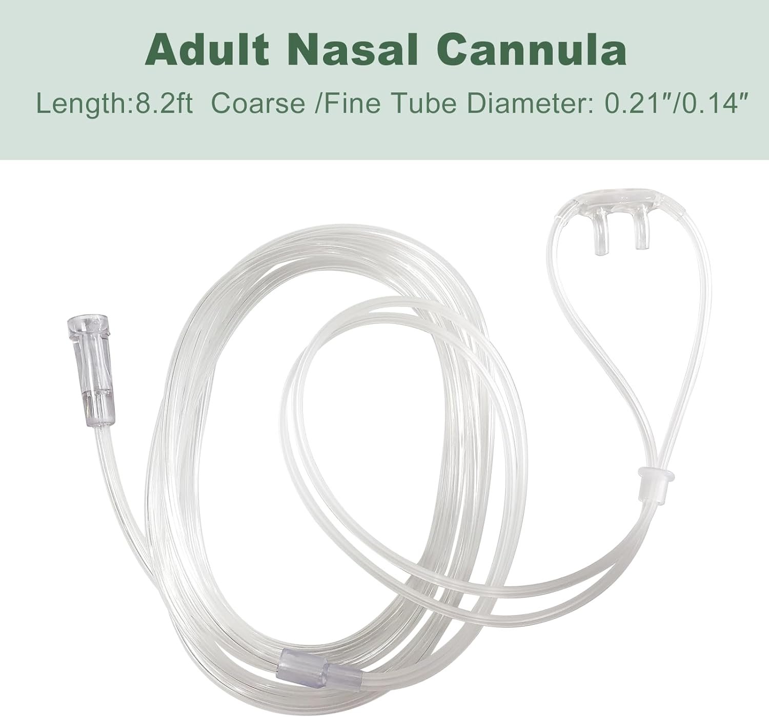 Adult Standard Nasal Cannula, 8.2 ft Cannula Nasal Tubing with Softer Nasal Plug Head for Oxygen, Kink Resistant Nasal Oxygen Cannula for Long-Term Use Patients (5 Pack) Adult Standard Nasal Cannula, 8.2 ft Cannula Nasal Tubing with Softer Nasal Plug Head for Oxygen, Kink Resistant Nasal Oxygen Cannula for Long-Term Use Patients (5 Pack)