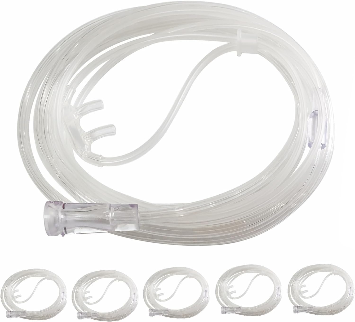 Adult Standard Nasal Cannula, 8.2 ft Cannula Nasal Tubing with Softer Nasal Plug Head for Oxygen, Kink Resistant Nasal Oxygen Cannula for Long-Term Use Patients (5 Pack) Adult Standard Nasal Cannula, 8.2 ft Cannula Nasal Tubing with Softer Nasal Plug Head for Oxygen, Kink Resistant Nasal Oxygen Cannula for Long-Term Use Patients (5 Pack)