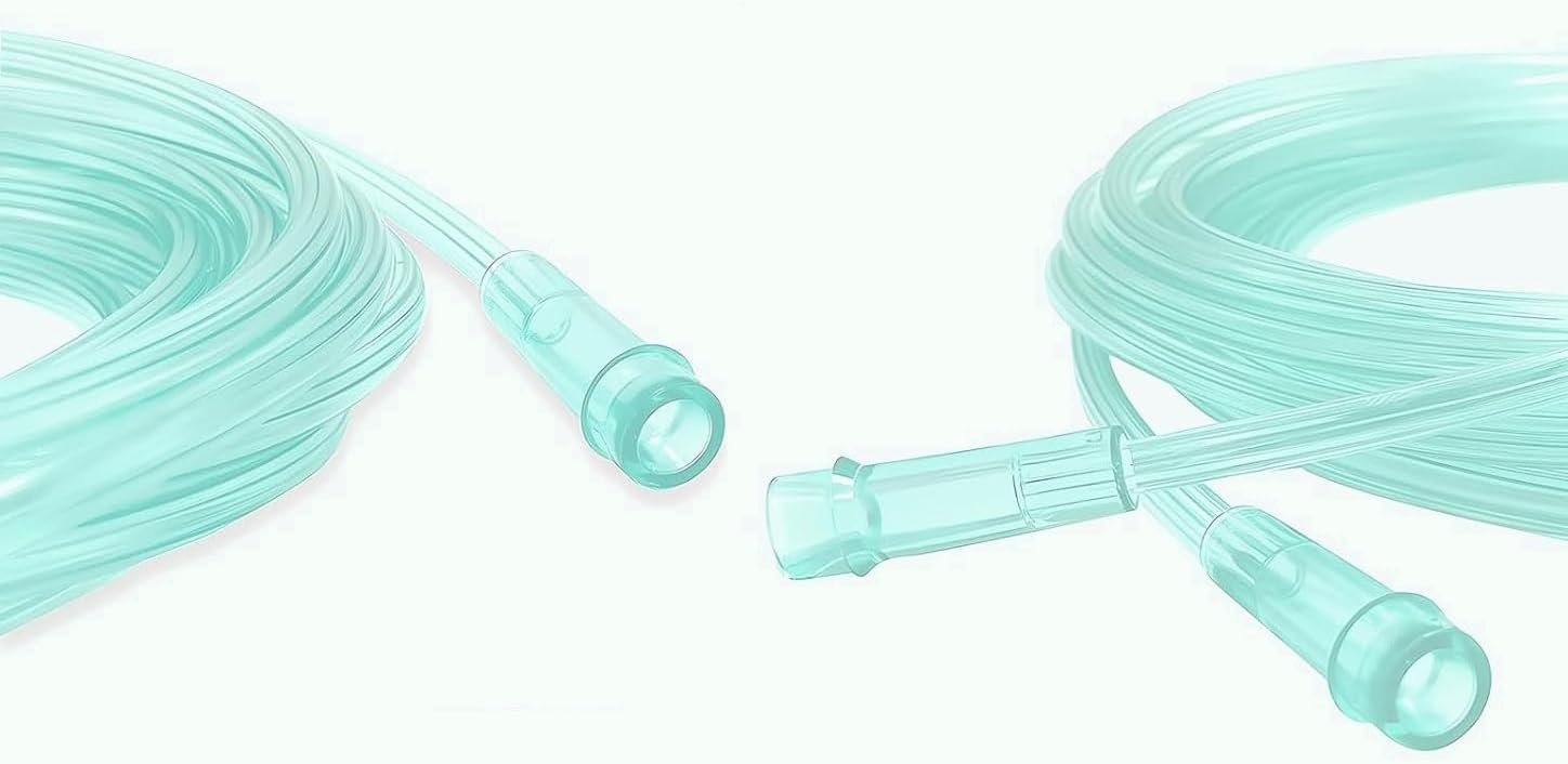 AmeriCan Goods 2 Pack Oxygen Mask with 6cc Cup 7 Standard Tube Connector Adult/Child Latex Free Soft  Flexible Standard Size