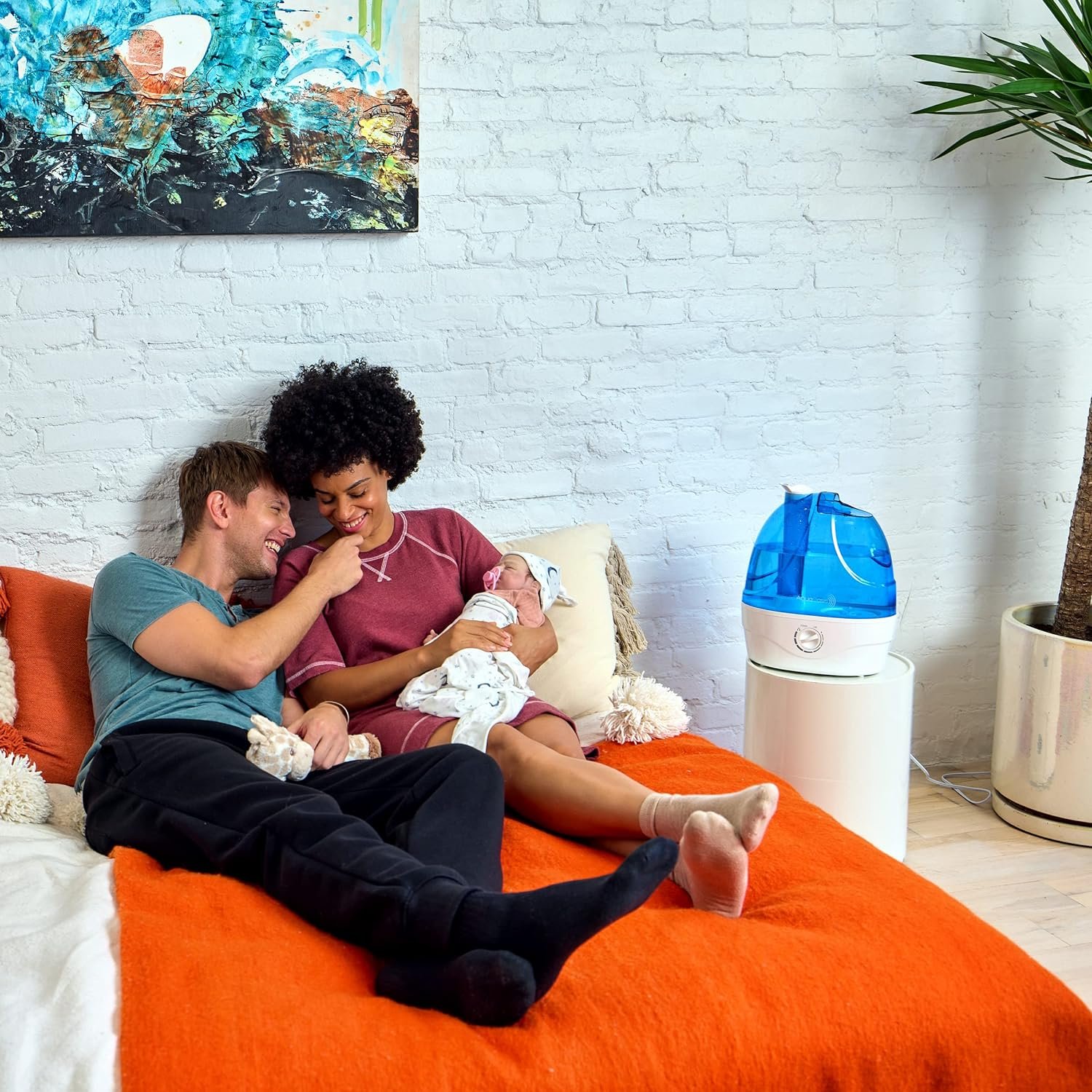 AquaOasis® Cool Mist Humidifier (2.2L Water Tank) Quiet Ultrasonic Humidifiers for Bedroom Large room - Adjustable -360 Rotation Nozzle, Auto-Shut Off, Humidifiers for Babies Nursery Whole House