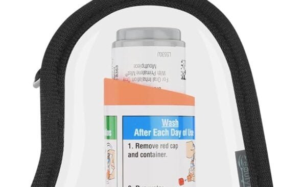 beautyflier asthma inhaler case holder travel handy mini bag for adults and kids does not include inhaler black 4