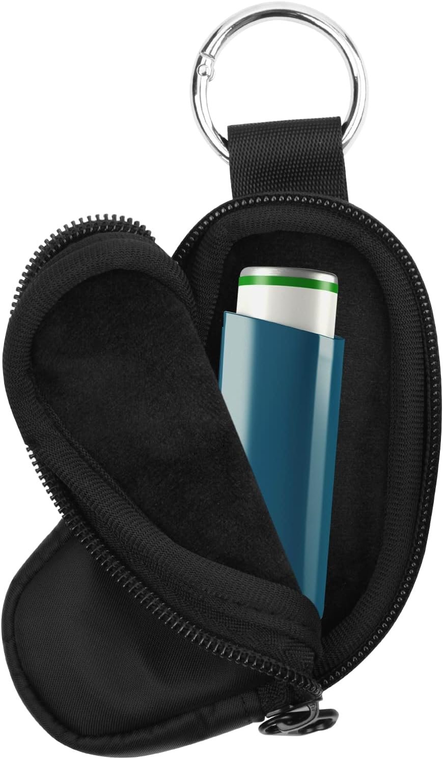 Beautyflier Asthma Inhaler Case Holder Travel Handy Mini Bag for Adults and Kids, Does Not Include Inhaler (Black)