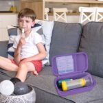 bovke hard travel case for asthma inhaler inhaler spacer for kids and adults masks inhaler holder asthma carrying bag wi 3