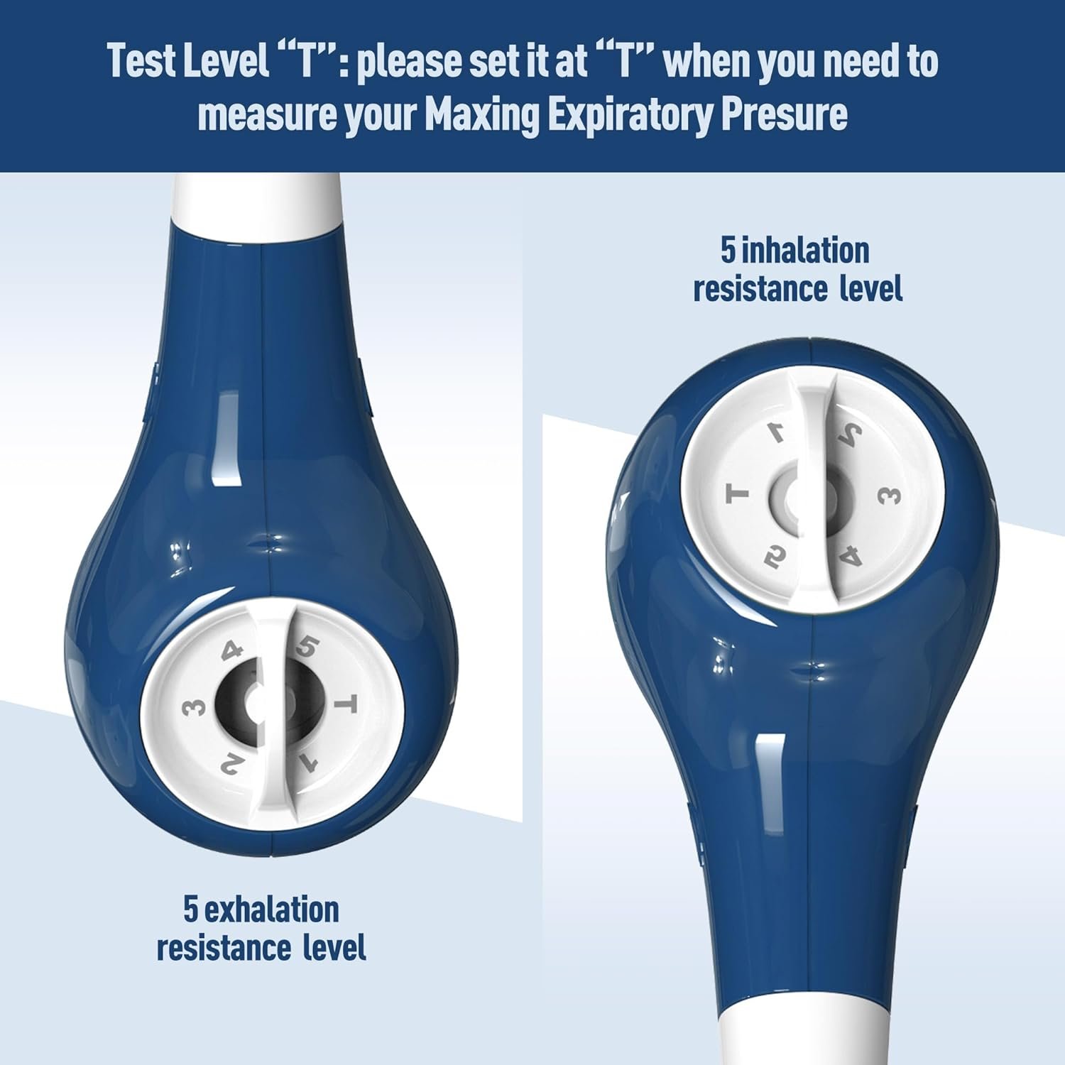 Breathing Exercise Device for Lungs with Travel Case Respiratory Muscle Trainer Strength Lung Capacity Expander