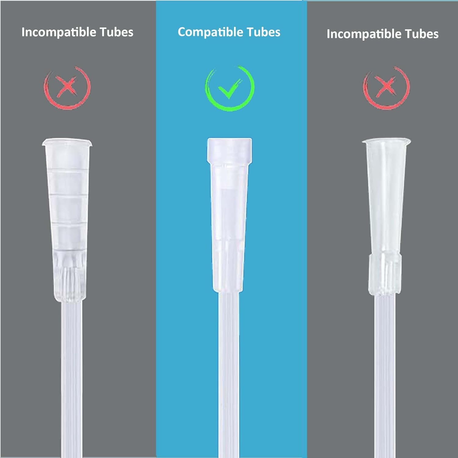 CINOCA 5PCS Oxygen Tubing Swivel Connector Supply for Home Oxygen, 360 Degree Swivel, Avoid Tube Tangles, Oxygen Concentrator Accessories