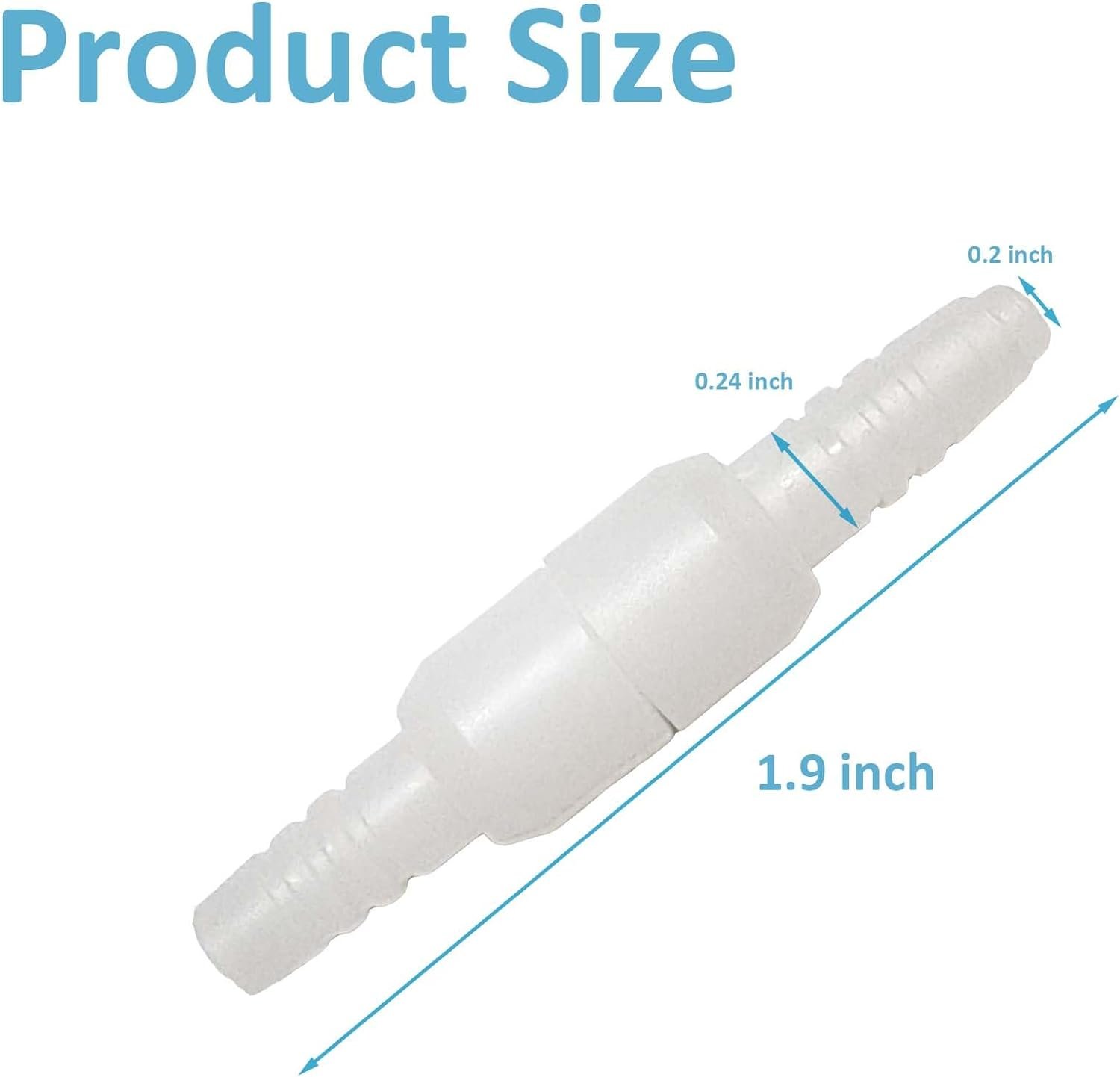 CINOCA 5PCS Oxygen Tubing Swivel Connector Supply for Home Oxygen, 360 Degree Swivel, Avoid Tube Tangles, Oxygen Concentrator Accessories