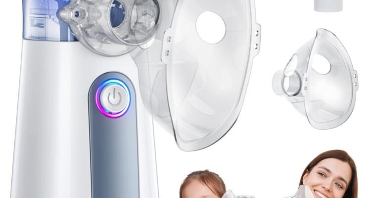 compact portable nebulizer mesh nebulizer auto cleaning handheld nebulizer two ways to use for adults and children with