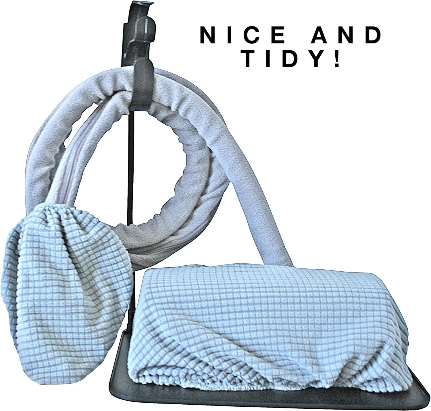 CPAP Hose Cover 6ft Tubing Sleep Apnea Machine Mask Protection Dust Cover with Zipper Tube Cover for Optimal Humidification for Continuous Positive Airway Pressure (Gray) CPAP Hose Cover 6ft Tubing Sleep Apnea Machine Mask Protection Dust Cover with Zipper Tube Cover for Optimal Humidification for Continuous Positive Airway Pressure (Gray)