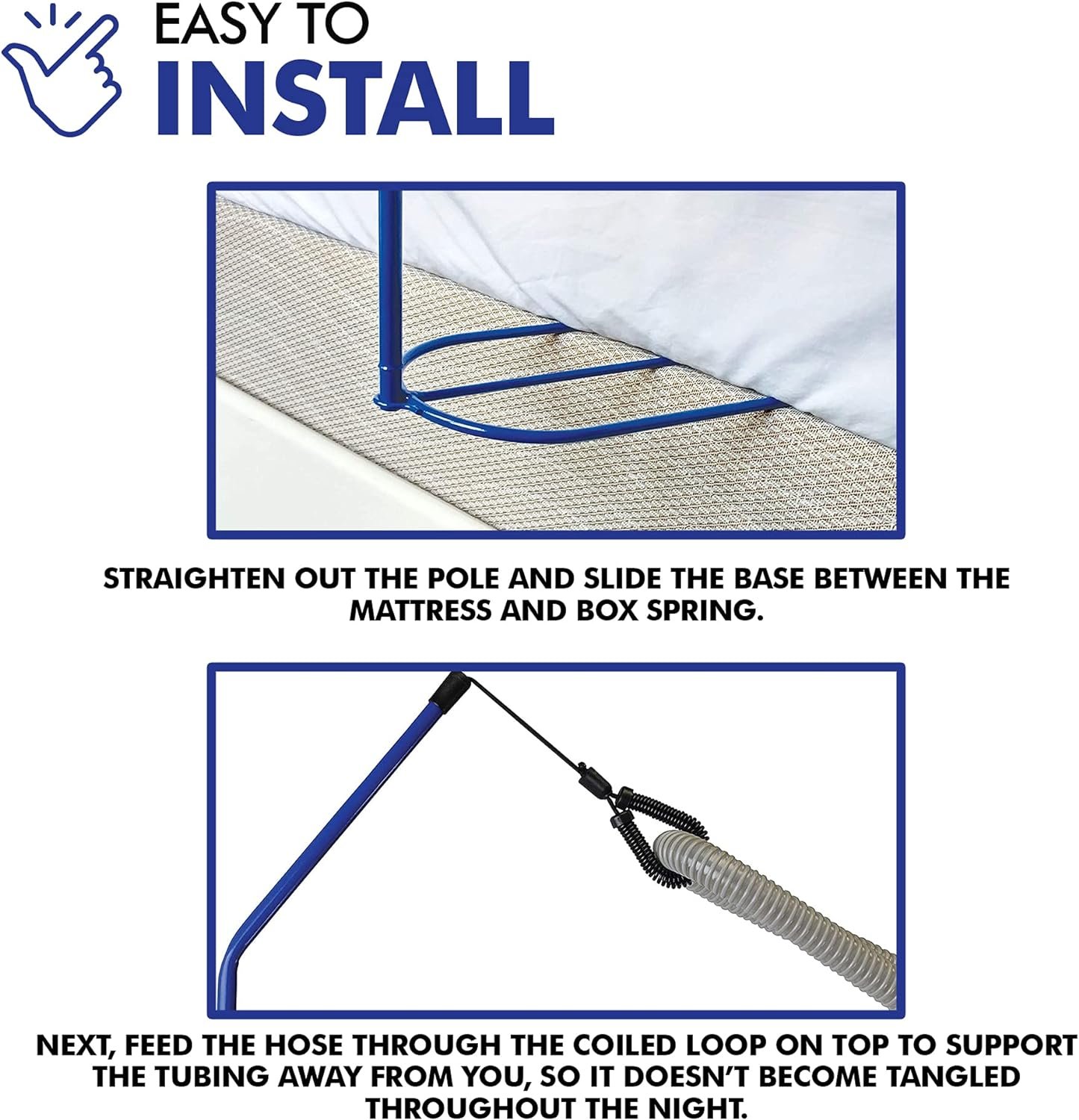 Cpap Hose Holder for Bed Sleeping - Tangle Proof CPAP Hose Hanger -