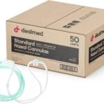 dealmed-adult-standard-nasal-cannula-straight-with-7-ft-21m-soft-green-cannula-nasal-tubing-for-oxygen-highly-visible-ki