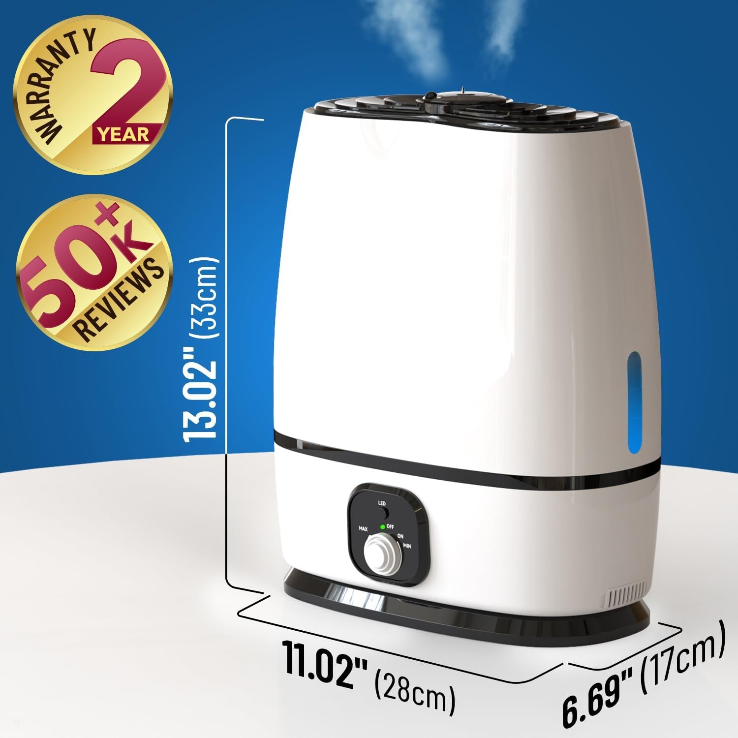 Everlasting Comfort Cool Mist Humidifiers for Bedroom (6L Water Tank) - Covers 500 Sq Ft - 50 Hour Run Time - Relieve Allergies, Congestion, Dry Skin - Quiet, No-Filter Air Humidifier Large Room, Home Everlasting Comfort Cool Mist Humidifiers for Bedroom (6L Water Tank) - Covers 500 Sq Ft - 50 Hour Run Time - Relieve Allergies, Congestion, Dry Skin - Quiet, No-Filter Air Humidifier Large Room, Home