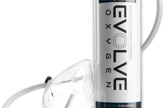 evolve 35 liter pure oxygen canister with mask and tube portable oxygen can ideal for home use and outdoor activities de