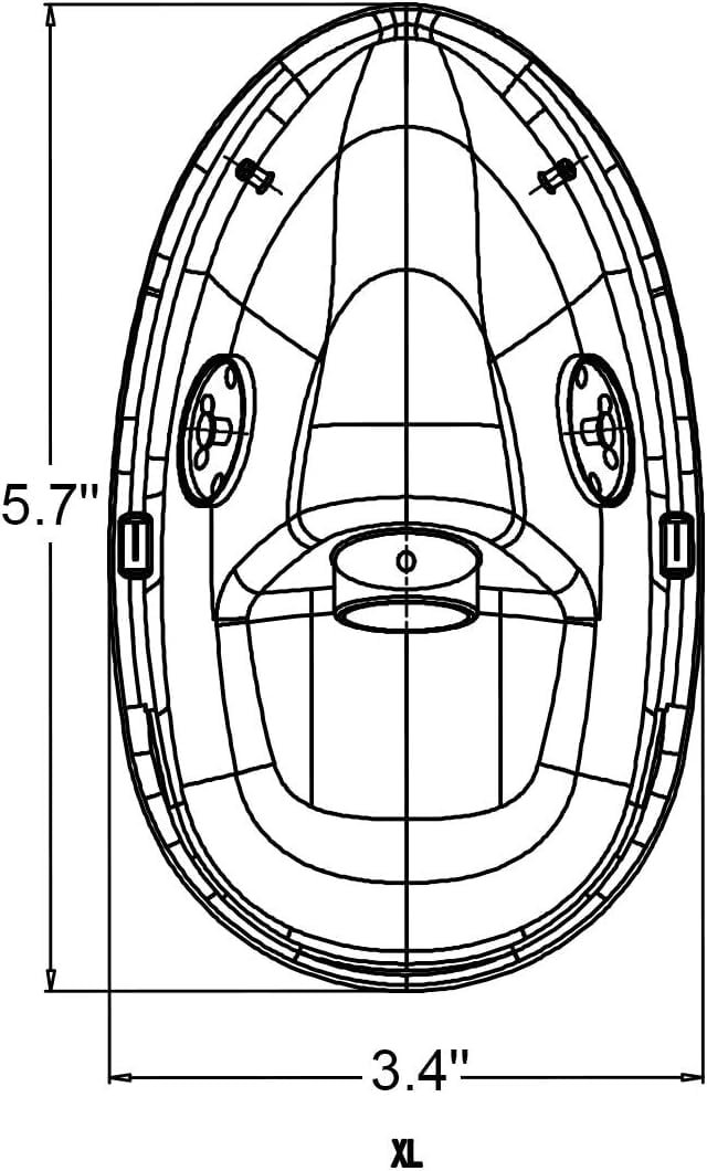HD HOUDELL 2 Package - Oxygen Mask with 6.6 Tubing and Adjustable Elastic Strap