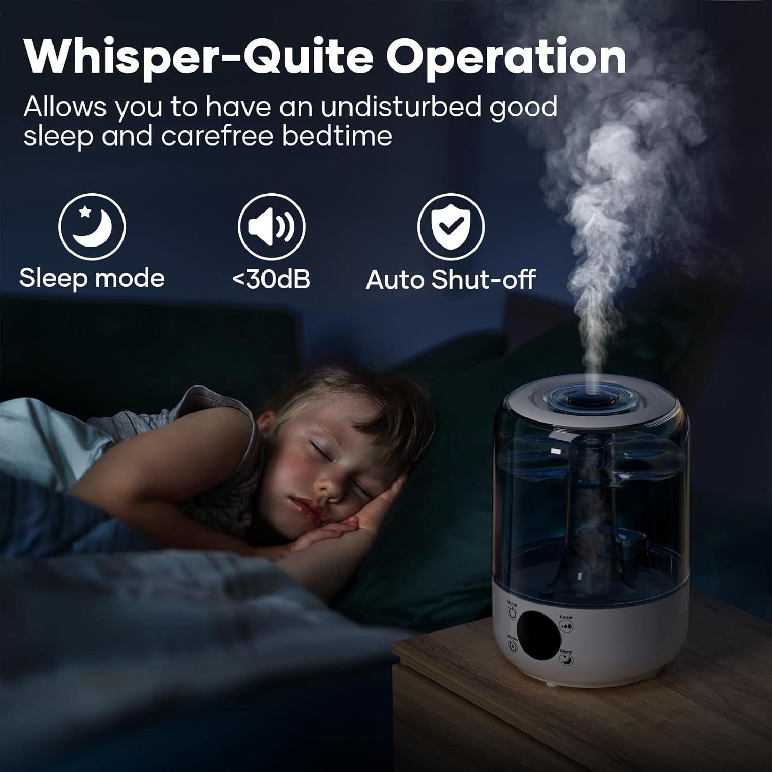 HiLIFE Humidifiers for Bedroom, 3 Times Fog Coverage, 3.5L Ultrasonic Cool Mist Humidifiers for Home Baby Nursery Plants, Top Fill Air Humidifier Lasts Up to 35 Hours, Auto Shut-Off HiLIFE Humidifiers for Bedroom, 3 Times Fog Coverage, 3.5L Ultrasonic Cool Mist Humidifiers for Home Baby Nursery Plants, Top Fill Air Humidifier Lasts Up to 35 Hours, Auto Shut-Off