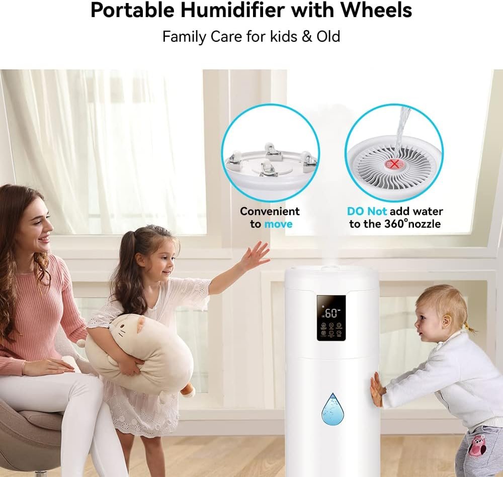 Humidifiers for Large Room Home Bedroom 2000 sq.ft. 17L/4.5Gal Large Humidifier with Extension Tube 4 Speed Mist,Top Fill Wholehouse Humidifier with 360°Nozzle for Plant Office Commercial Greenhouse Humidifiers for Large Room Home Bedroom 2000 sq.ft. 17L/4.5Gal Large Humidifier with Extension Tube 4 Speed Mist,Top Fill Wholehouse Humidifier with 360°Nozzle for Plant Office Commercial Greenhouse