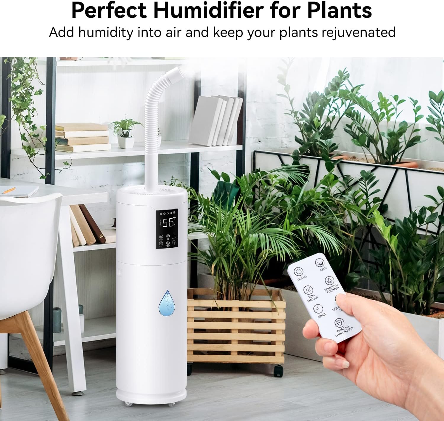 Humidifiers for Large Room Home Bedroom 2000 sq.ft. 17L/4.5Gal Large Humidifier with Extension Tube 4 Speed Mist,Top Fill Wholehouse Humidifier with 360°Nozzle for Plant Office Commercial Greenhouse Humidifiers for Large Room Home Bedroom 2000 sq.ft. 17L/4.5Gal Large Humidifier with Extension Tube 4 Speed Mist,Top Fill Wholehouse Humidifier with 360°Nozzle for Plant Office Commercial Greenhouse