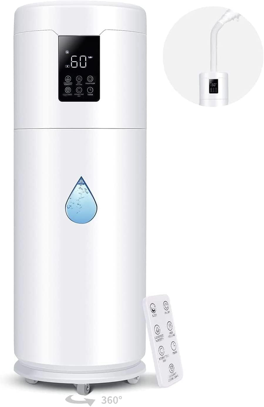 Humidifiers for Large Room Home Bedroom 2000 sq.ft. 17L/4.5Gal Large Humidifier with Extension Tube 4 Speed Mist,Top Fill Wholehouse Humidifier with 360°Nozzle for Plant Office Commercial Greenhouse Humidifiers for Large Room Home Bedroom 2000 sq.ft. 17L/4.5Gal Large Humidifier with Extension Tube 4 Speed Mist,Top Fill Wholehouse Humidifier with 360°Nozzle for Plant Office Commercial Greenhouse