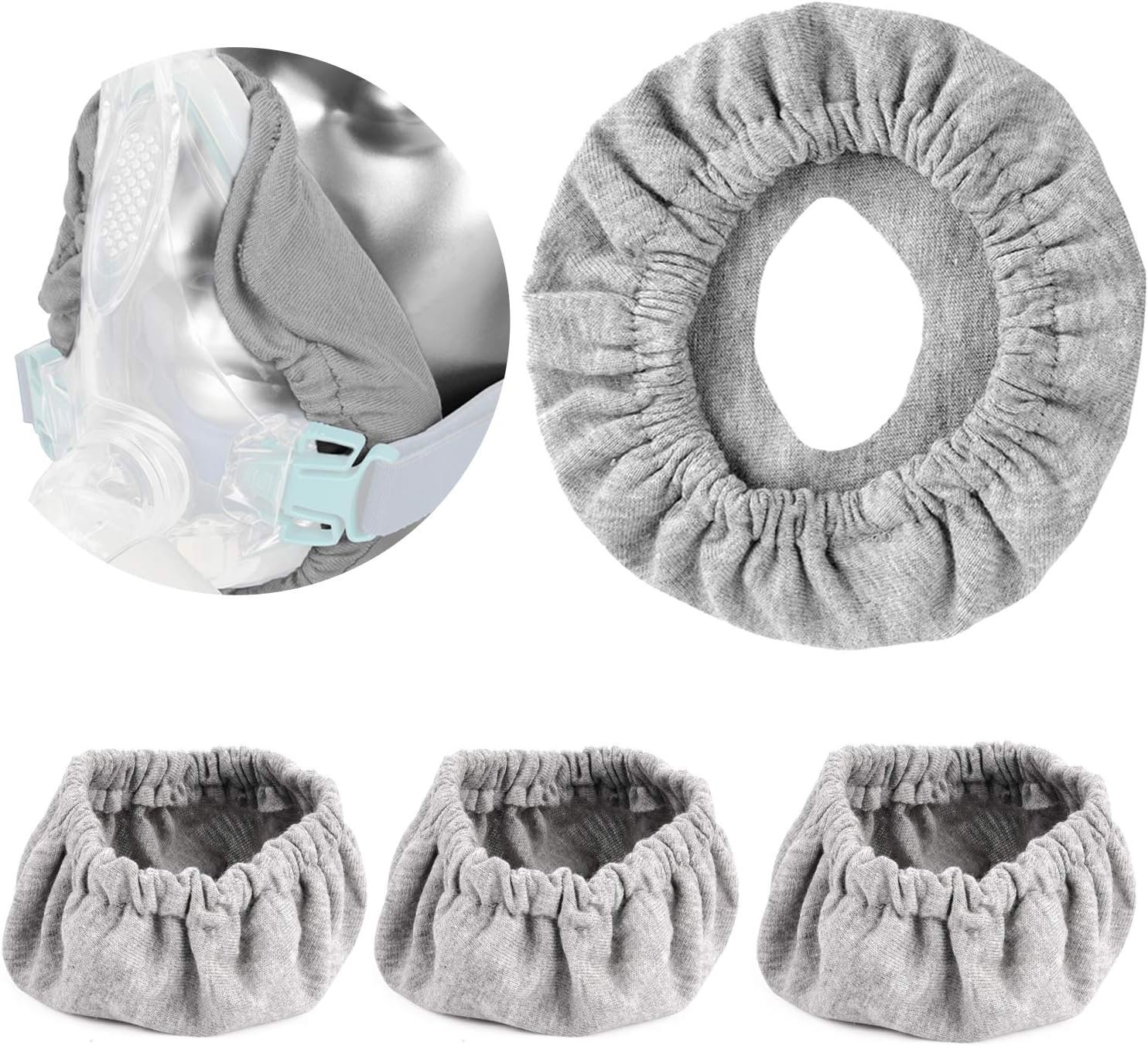 IMPRESA 4 Pack - Full Face CPAP Mask Liners - Reusable, Reduces Air Leaks and Blisters - Fits Most Types of Full Face CPAP Masks