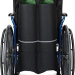 issyzone dual oxygen tank holder for wheelchair oxygen cylinder bag with nice mesh storage pocket fits d and e oxygen ta
