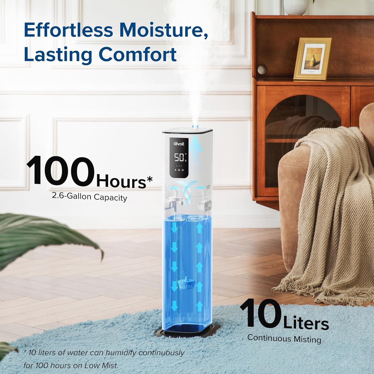 LEVOIT Superior 6000S Smart Evaporative Humidifiers for Home Whole House up to 3000ft², 6 Gal, Last 72-Hour, Premium Filter, Dry Mode, Wheels Water Fill Hose Foldable Storage - Quiet Sleep Mode LEVOIT Superior 6000S Smart Evaporative Humidifiers for Home Whole House up to 3000ft², 6 Gal, Last 72-Hour, Premium Filter, Dry Mode, Wheels Water Fill Hose Foldable Storage - Quiet Sleep Mode