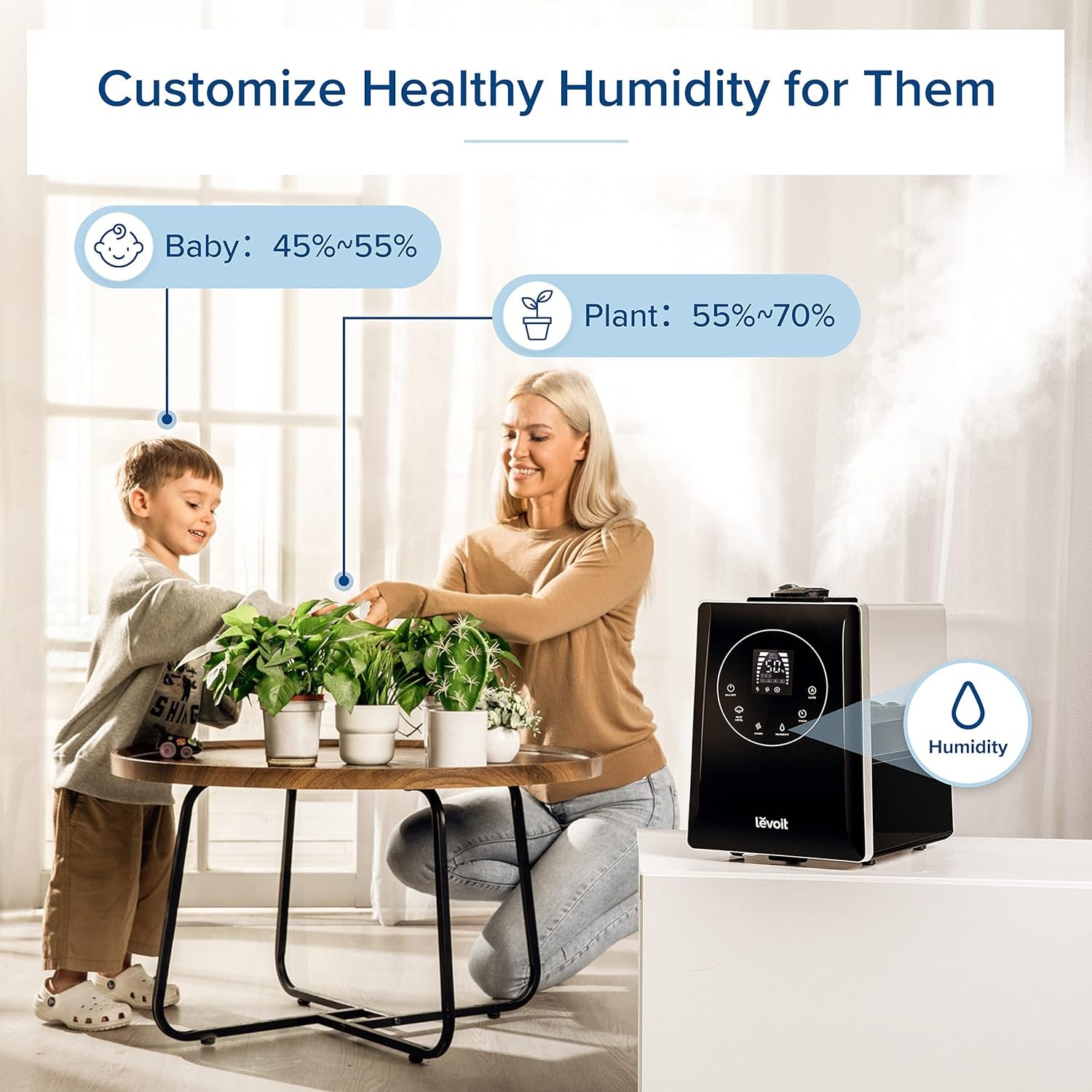 LEVOIT Superior 6000S Smart Evaporative Humidifiers for Home Whole House up to 3000ft², 6 Gal, Last 72-Hour, Premium Filter, Dry Mode, Wheels Water Fill Hose Foldable Storage - Quiet Sleep Mode LEVOIT Superior 6000S Smart Evaporative Humidifiers for Home Whole House up to 3000ft², 6 Gal, Last 72-Hour, Premium Filter, Dry Mode, Wheels Water Fill Hose Foldable Storage - Quiet Sleep Mode