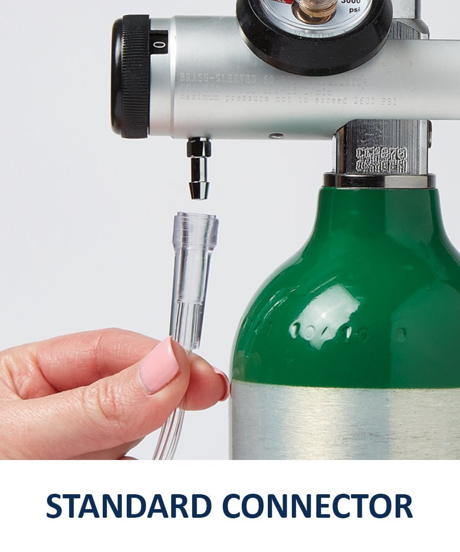 Medline Soft-Touch Nasal Oxygen Cannula, Standard Connector, 7-ft. Tubing Length, Adult Size, Pack of 50