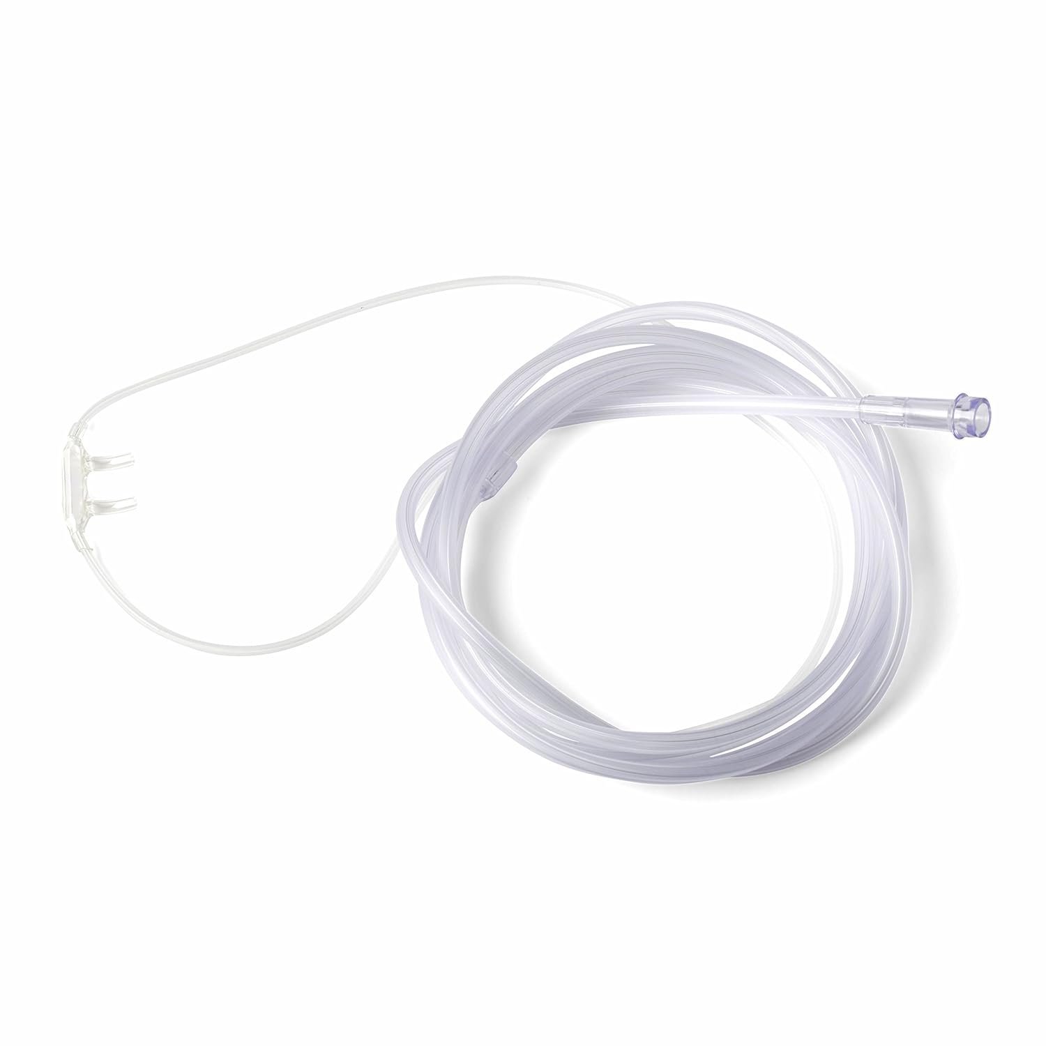 Medline Supersoft Nasal Oxygen Cannula, Universal Connector, 7-Foot Tubing, Adult Size, Pack of 50