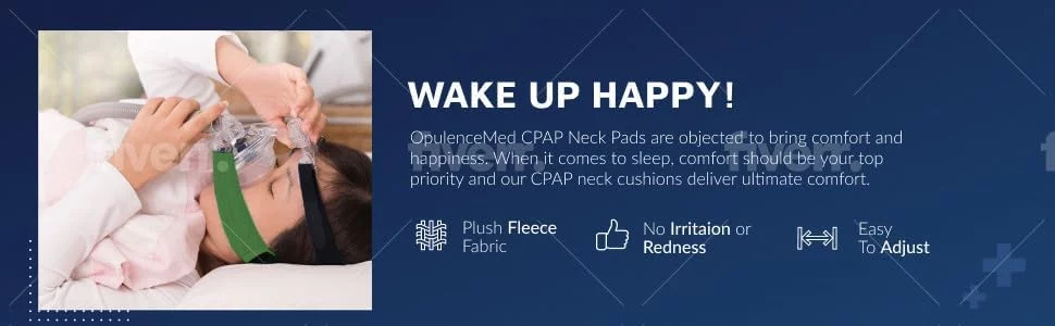 OpulenceMed CPAP Neck Pads Headgear Strap Covers - No Skin Irritation, No Strap Marks, and Super Comfy - Univeresal and Reusable for Resmed, Airfit, Airtouch, f20 f30 Headgear Respironics Dreamwear