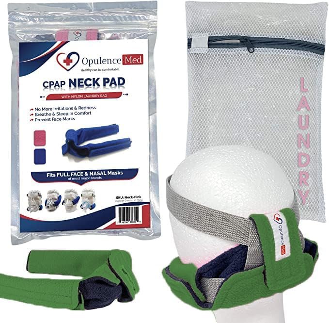 OpulenceMed CPAP Neck Pads Headgear Strap Covers - No Skin Irritation, No Strap Marks, and Super Comfy - Univeresal and Reusable for Resmed, Airfit, Airtouch, f20 f30 Headgear Respironics Dreamwear OpulenceMed CPAP Neck Pads Headgear Strap Covers - No Skin Irritation, No Strap Marks, and Super Comfy - Univeresal and Reusable for Resmed, Airfit, Airtouch, f20 f30 Headgear Respironics Dreamwear