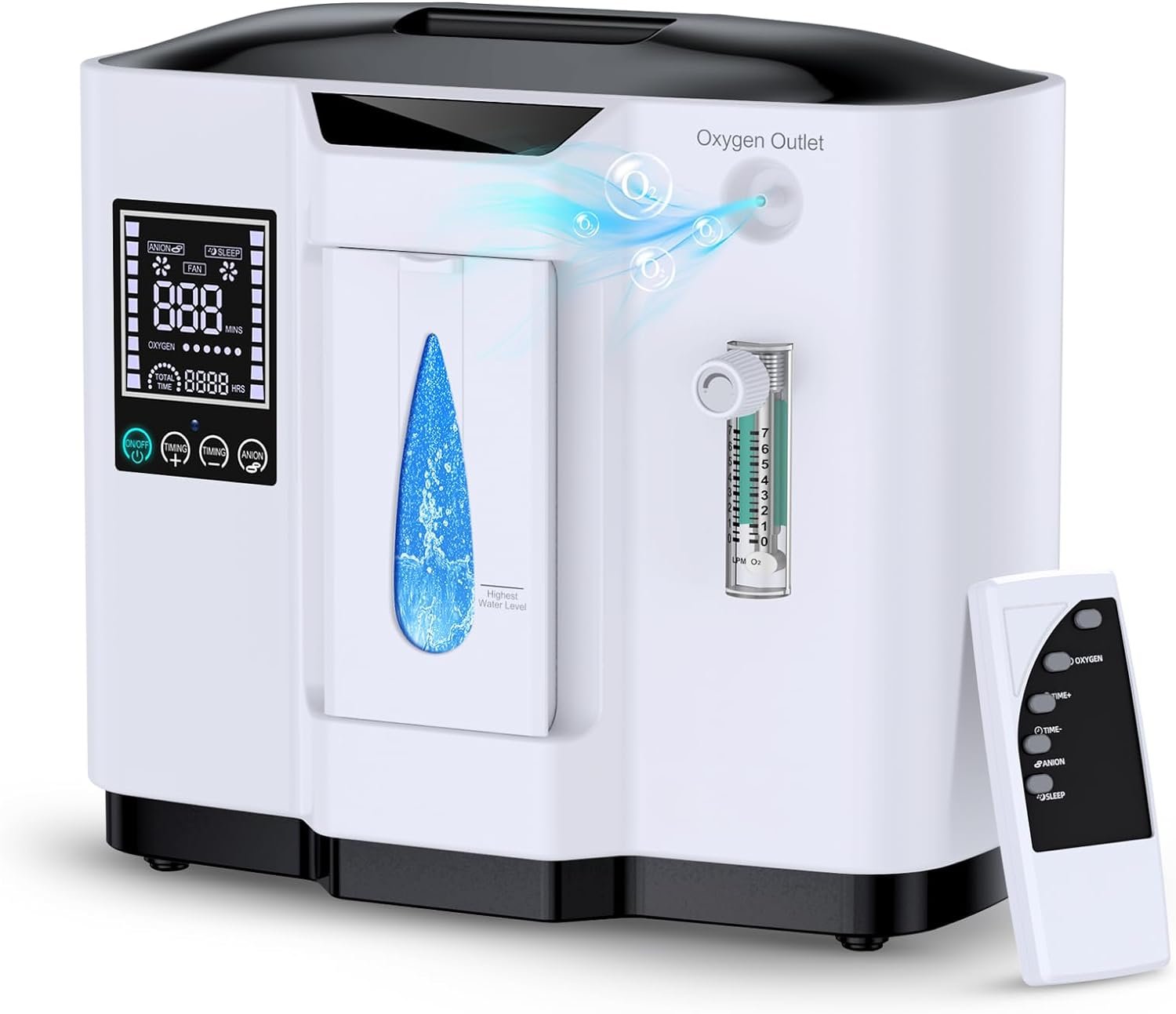 Oxygen Concentrator, Portable Oxygen Concentrator Machine for Home Use, Can Remote Control, with Oxygen Tubing, Household Equipment, Oxygen Generator