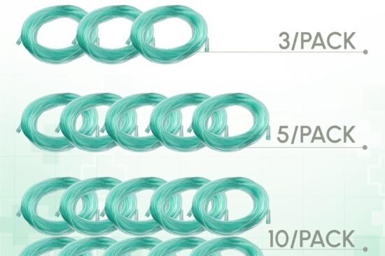 oxygen tubing premium green crush resistant oxygen tubes extra long 50 foot pack of 3 tubes 3