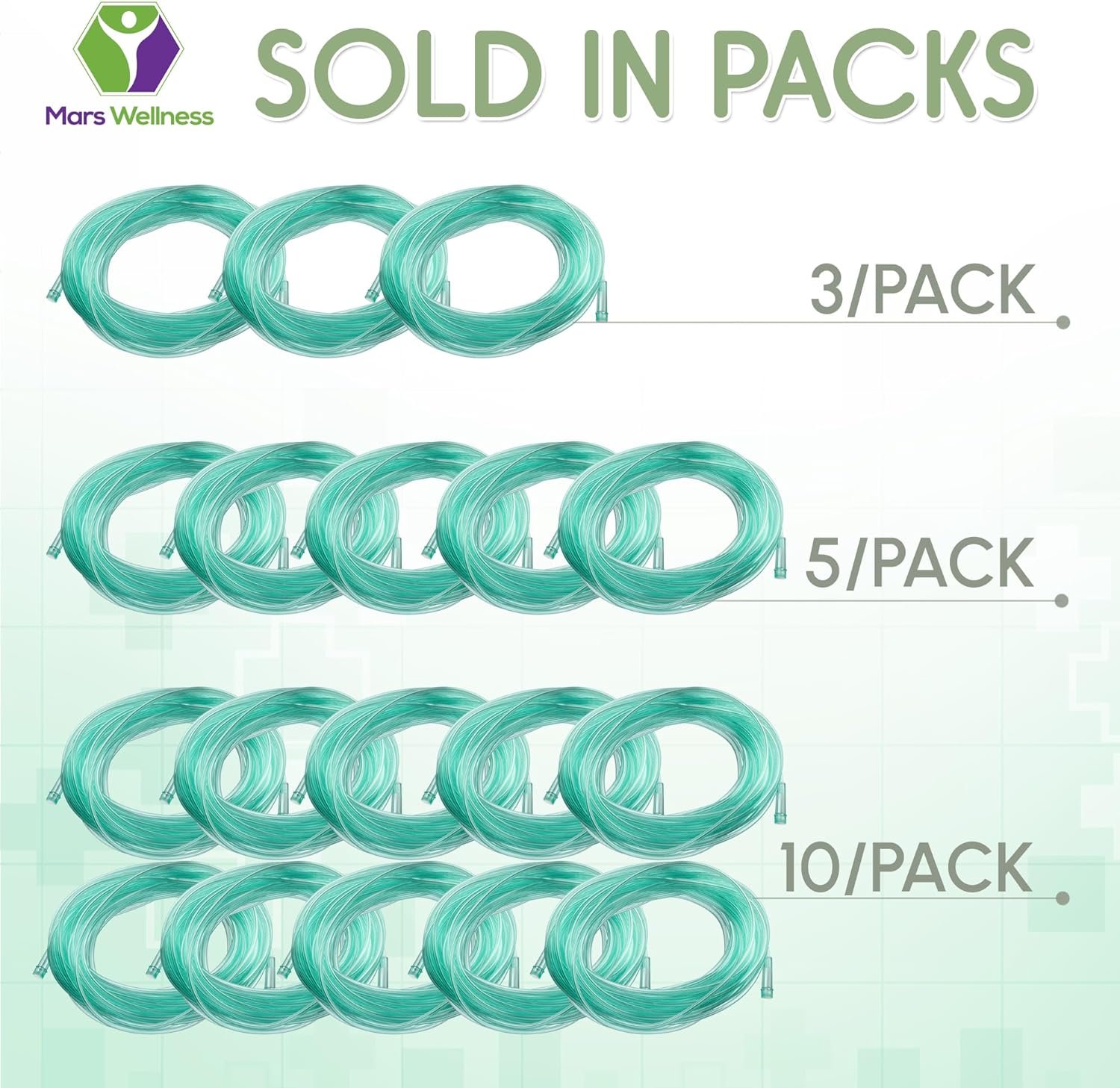 Premium Green Oxygen Tubing Review 1 oxygen tubing premium green crush resistant oxygen tubes extra long 50 foot pack of 3 tubes 3