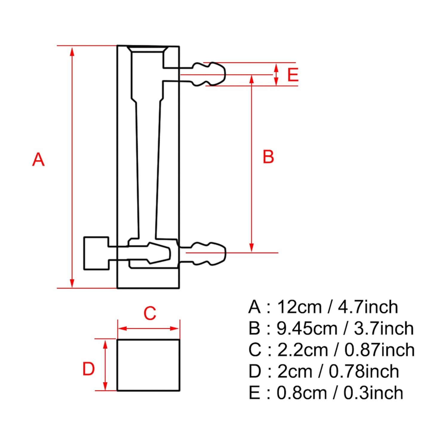 Oxygen/Air/Gas Peak Flow Meter, LZQ-7 1-10LPM Flowmeter Flow Meter with Control Valve Oxygen/Air/Gas Peak Flow Meter, LZQ-7 1-10LPM Flowmeter Flow Meter with Control Valve