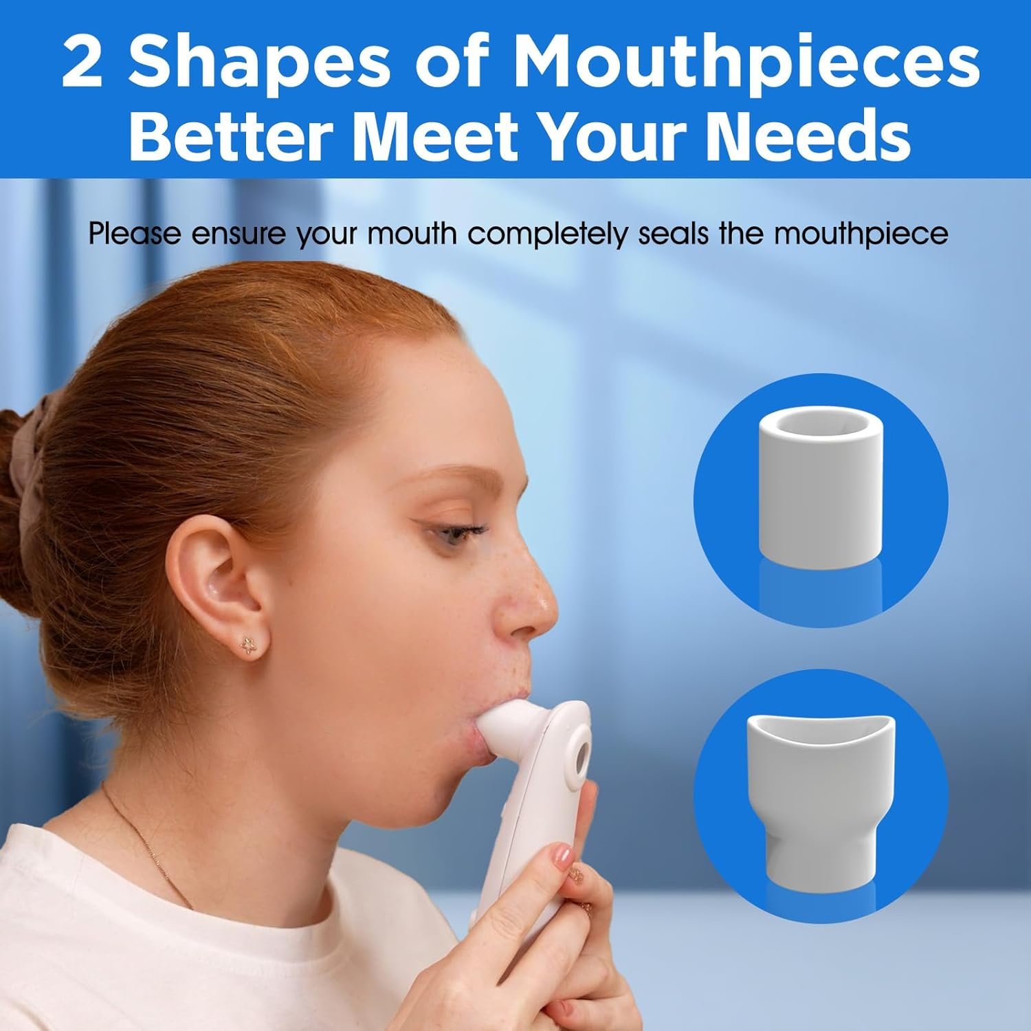 Peak Flow Meter，Portable Peak Flow Meter Test PEF  FEV1 for Kids Adults Asthma COPD  Other Lung Conditions Monitor, Free Tracking App Bluetooth Connection