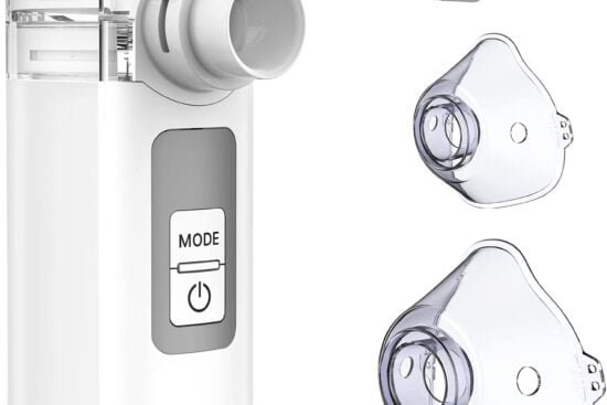 portable nebulizer handheld mesh nebulizer machine for adults kids cool mist steam inhaler with 2 modes for home office