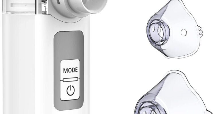 portable nebulizer handheld mesh nebulizer machine for adults kids cool mist steam inhaler with 2 modes for home office