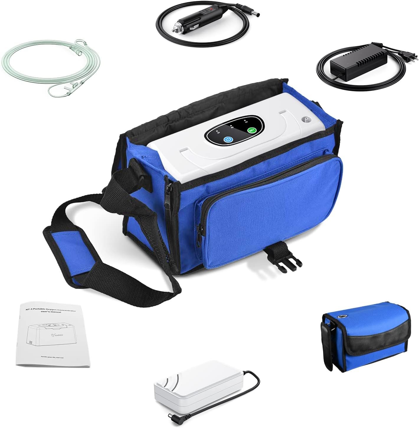 Portable Oxygen Concentrator 3 L Compact Continuous Oxygen Machine, 35% Battery Powered Oxygen Generator AC110-240v 3.3lbs