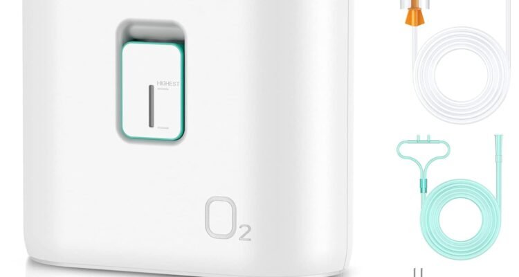 portable oxygen concentrator machine with oxygen tubing can remote control continuous and stable supplemental oxygen