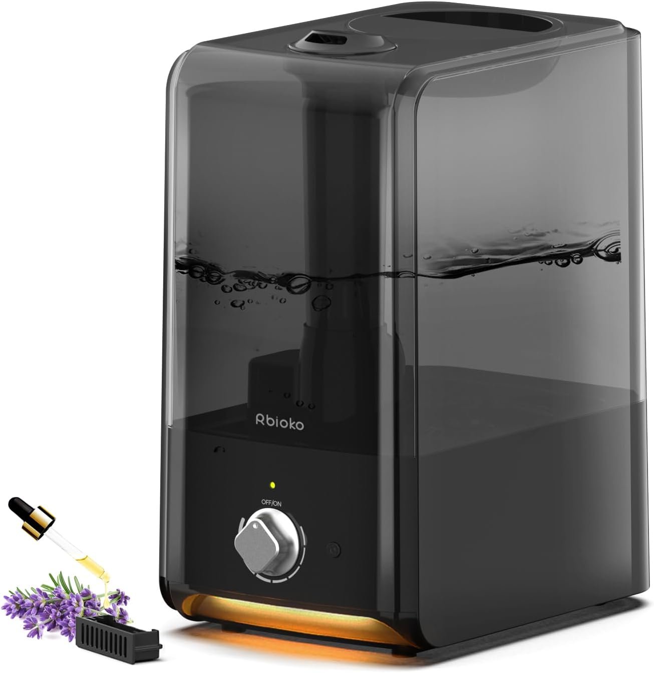 Rbioko Humidifiers for Large Room Bedroom (6.5L), Cool Mist Ultrasonic Vaporizer for Home Whole House Babies, Customized Humidity, Night Light, Whisper-Quiet (Black) Rbioko Humidifiers for Large Room Bedroom (6.5L), Cool Mist Ultrasonic Vaporizer for Home Whole House Babies, Customized Humidity, Night Light, Whisper-Quiet (Black)