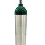 resone portable aluminum medical oxygen cylinder e size with cga 870 toggle valve for medical use non sparking green dom