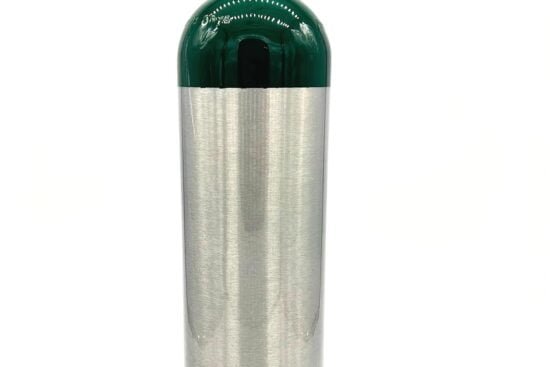 resone portable aluminum medical oxygen cylinder e size with cga 870 toggle valve for medical use non sparking green dom