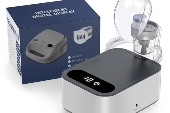 smart nebulizer for adults and kids digital display nebulizer with adjustable timeportable nebulizer machine for breathi